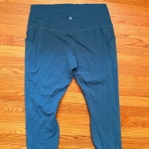 Lululemon leggings with side pockets. Woman’s size 16